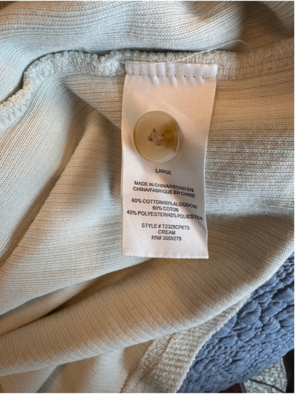 Thread & Supply Cream Ribbed Button-Front Utility Shacket - Picture 5 of 8